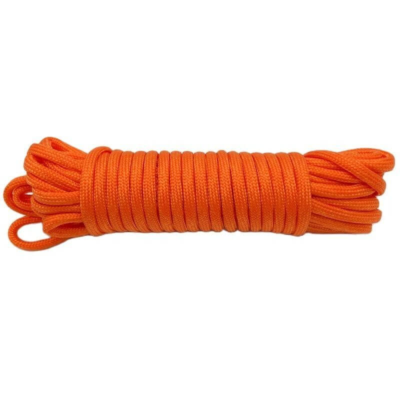 Braided polyester fastening rope